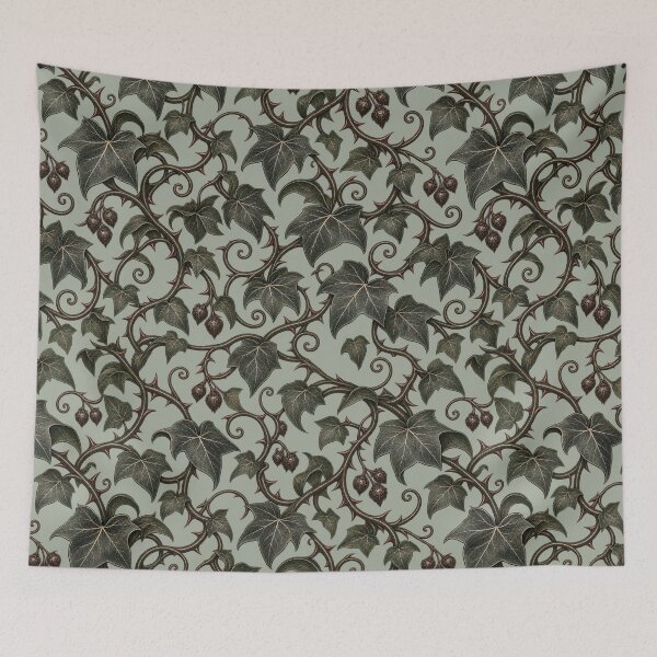 Item preview, Midnight Ivy – Dark Gothic Botanical Vine Pattern designed and sold by MetaModel Editions.