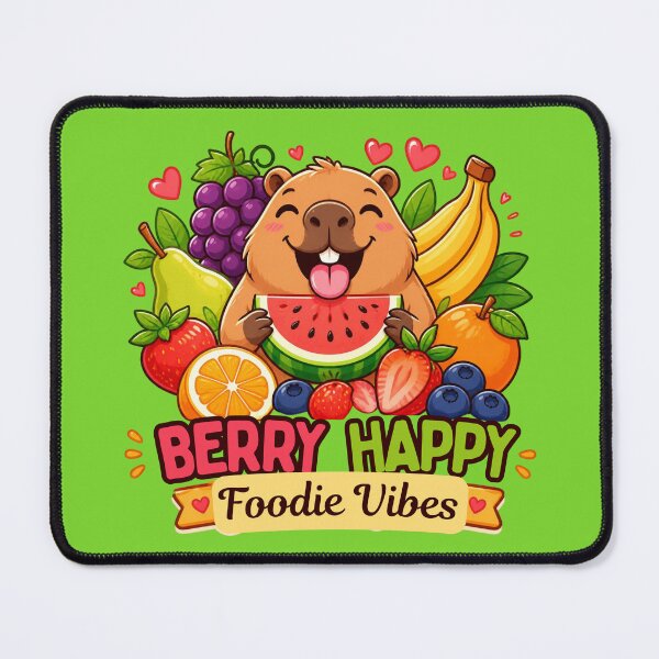Item preview, Berry Happy Foodie Vibes Cute Capybara Fruit designed and sold by Créative touche .