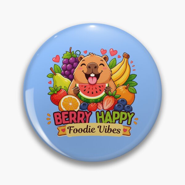 Item preview, Berry Happy Foodie Vibes Cute Capybara Fruit designed and sold by Créative touche .