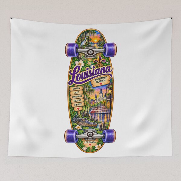 Item preview, Louisiana Gen X Skateboard designed and sold by Whimspired By Paxx.