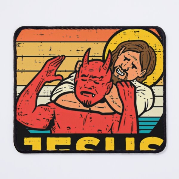 Item preview, Jesus Has Your Back Jiu Jitsu Retro Christian Men designed and sold by bann3r.