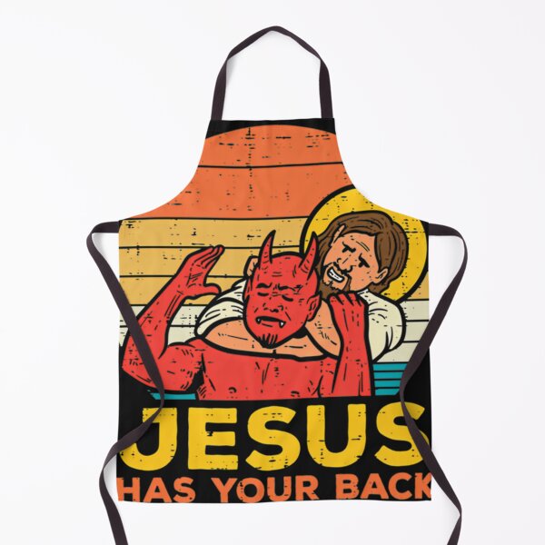 Item preview, Jesus Has Your Back Jiu Jitsu Retro Christian Men designed and sold by bann3r.