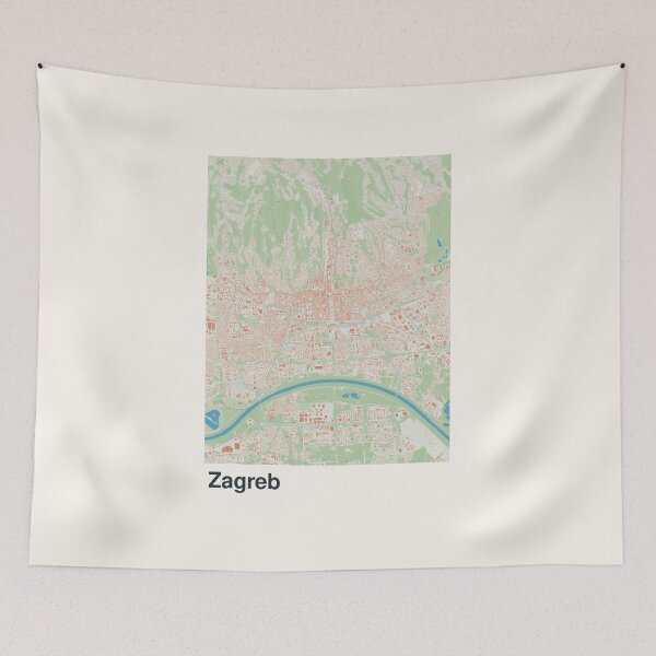 Item preview, Zagreb Minimalistic Map Art designed and sold by MapsNerd.