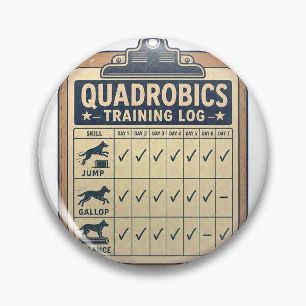 Item preview, Quadrobics Training Log Retro Clipboard Chart designed and sold by BoosterShop.