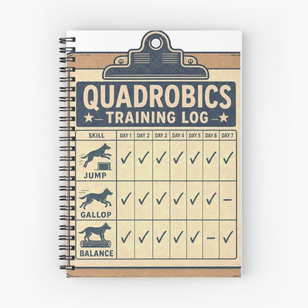 Item preview, Quadrobics Training Log Retro Clipboard Chart designed and sold by BoosterShop.