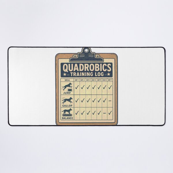 Item preview, Quadrobics Training Log Retro Clipboard Chart designed and sold by BoosterShop.