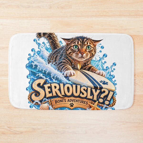 Item preview, Seriously?! Funny Surfing Cat Adventure designed and sold by KseniaDr.