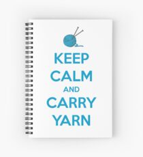 Knitting Gifts for Knitters | Keep Calm and Carry Yarn | Crochet Lovers Spiral Notebook