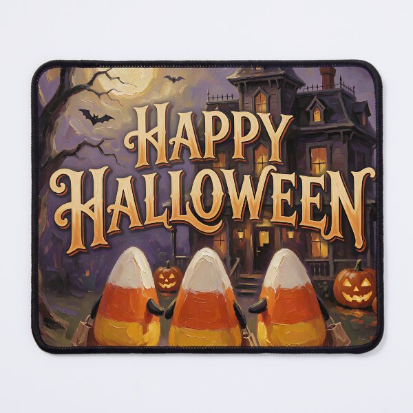 Item preview, Happy Halloween Haunted House Candy Corn Retro Spooky Night designed and sold by cr6zym1nd.