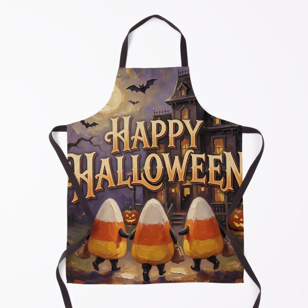 Item preview, Happy Halloween Haunted House Candy Corn Retro Spooky Night designed and sold by cr6zym1nd.