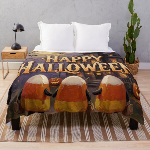 Item preview, Happy Halloween Haunted House Candy Corn Retro Spooky Night designed and sold by cr6zym1nd.