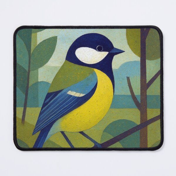 Item preview, Great tit - a Geometric bird illustration designed and sold by GalleryKauffeld.