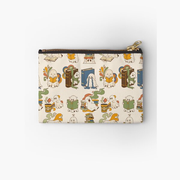 Item preview, Ghosts with books, retro 70s style - Light Colors Edition designed and sold by Shyla Marsare.