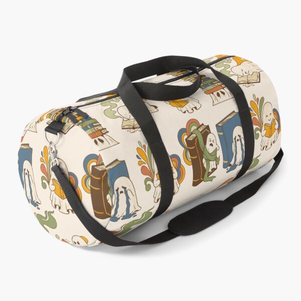 Item preview, Ghosts with books, retro 70s style - Light Colors Edition designed and sold by Shyla Marsare.