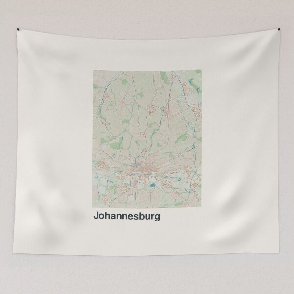 Item preview, Johannesburg Minimalistic Map Art designed and sold by MapsNerd.