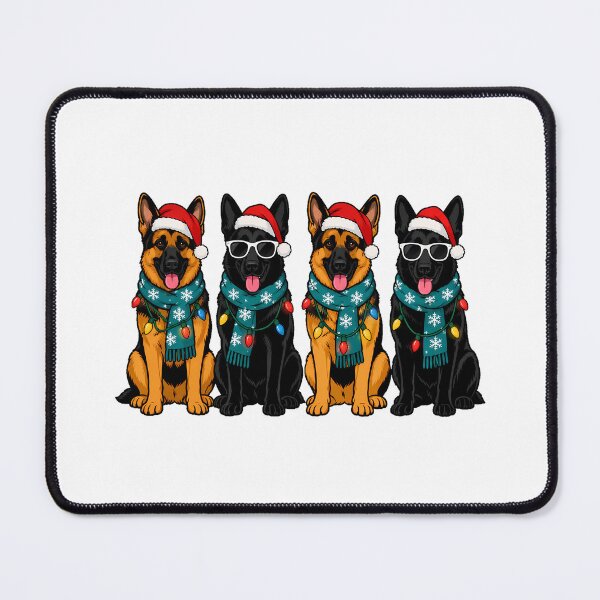 Item preview, German Shepherd Christmas Dog Santa Hat Cartoon designed and sold by chattsuede.