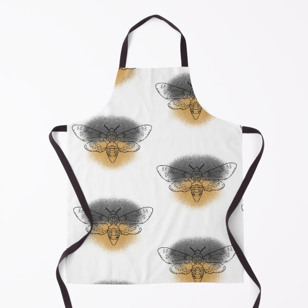 Item preview, Death's-head Hawkmoth Line-art (Grey & Yellow) designed and sold by Burnt_Pikachu.