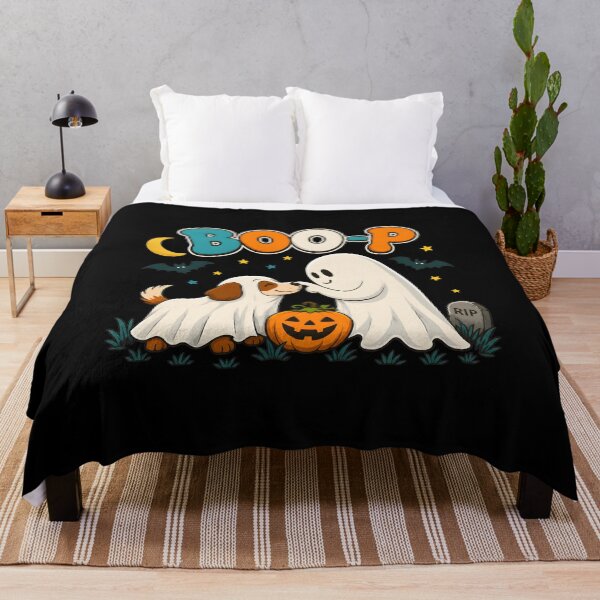 Item preview, Cute Dog And Ghost Boo-P Halloween Night designed and sold by SoyLamderma.