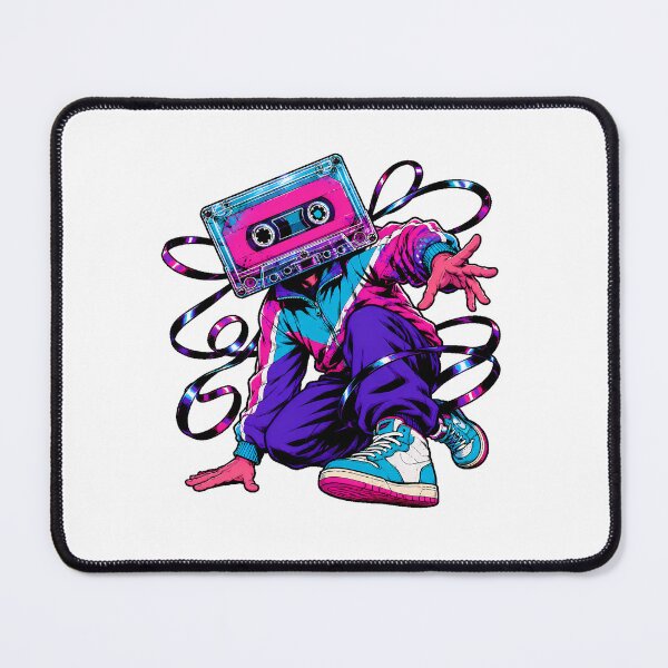 Item preview, Cassette Tape Head Synthwave Music Lover Character designed and sold by chattsuede.