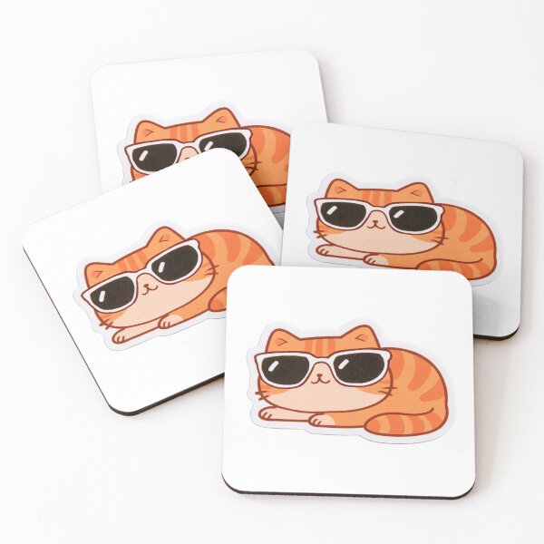 Item preview, Cool Orange Tabby Cat Wearing Sunglasses Cute designed and sold by NicolasGlowArt.