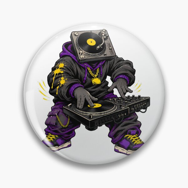 Item preview, Turntable Head DJ Character Hip Hop Streetwear Mixer designed and sold by chattsuede.