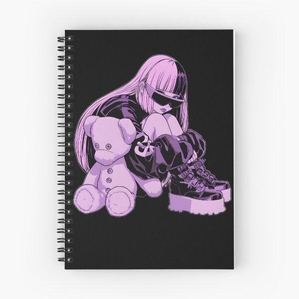 Item preview, Sad Anime Girl with Teddy, Gothic Girl designed and sold by NovaBlossomCo.