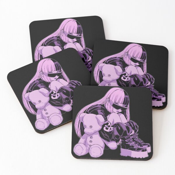 Item preview, Sad Anime Girl with Teddy, Gothic Girl designed and sold by NovaBlossomCo.