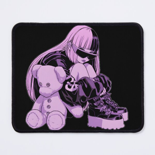 Item preview, Sad Anime Girl with Teddy, Gothic Girl designed and sold by NovaBlossomCo.