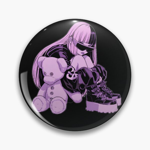 Item preview, Sad Anime Girl with Teddy, Gothic Girl designed and sold by NovaBlossomCo.