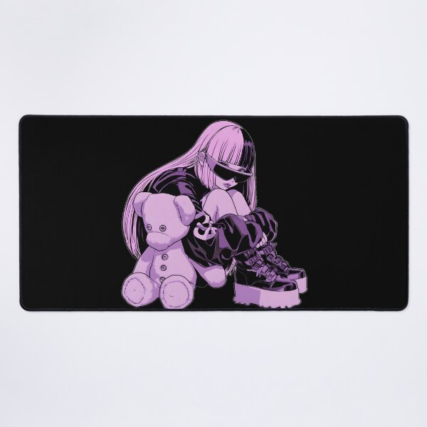 Item preview, Sad Anime Girl with Teddy, Gothic Girl designed and sold by NovaBlossomCo.