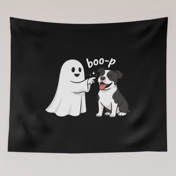 Item preview, Cute Ghost Booping Dog Funny Spooky Pet Lover Design designed and sold by SoyLamderma.