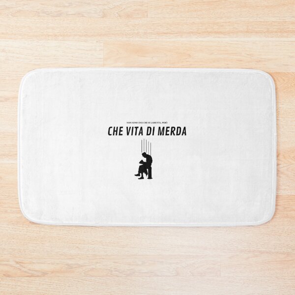 Item preview, CHE VITA DI MERDA meme minimal style Black and white tee- Italian oversized | Lamentarsi designed and sold by Giobb-Artwork.