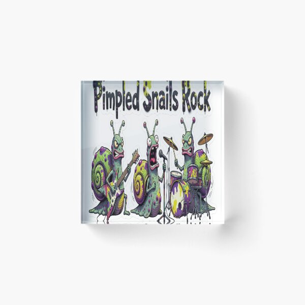 Item preview, Pimpled Snails Rock – Punk Snail Band Sticker designed and sold by Imaginarium of Chaos falcon88 .