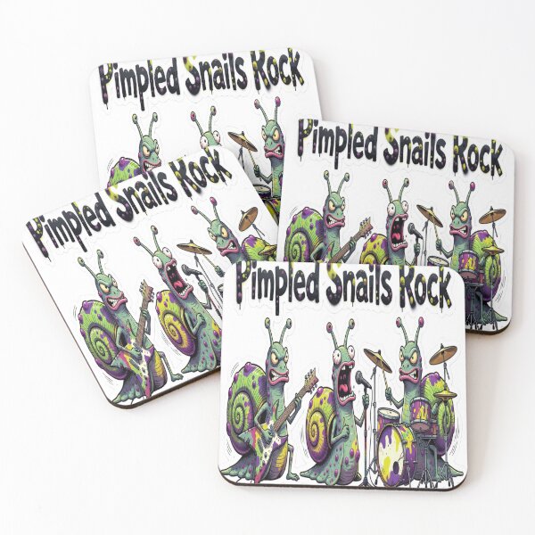 Item preview, Pimpled Snails Rock – Punk Snail Band Sticker designed and sold by Imaginarium of Chaos falcon88 .