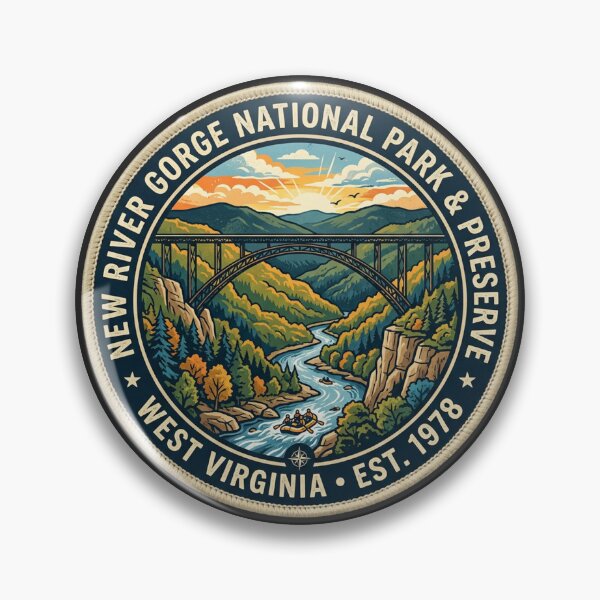Item preview, New River Gorge National Park & Preserve West Virginia designed and sold by TulipaGraphics.