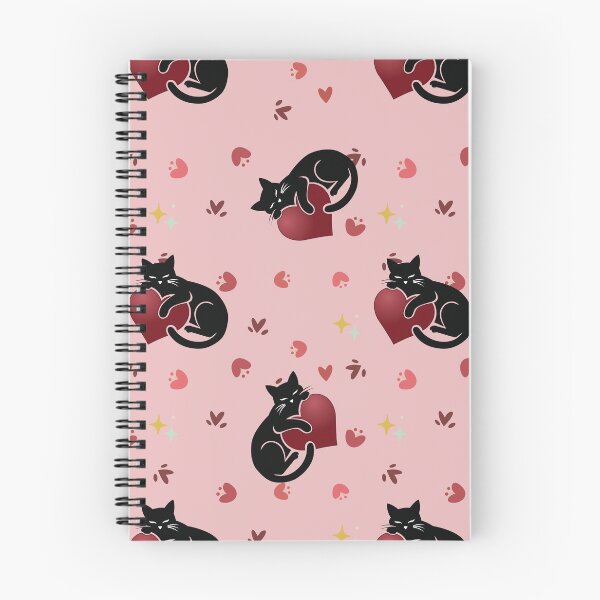 Item preview, Cute Black Cat with Red Heart Seamless Pattern designed and sold by prapapon.