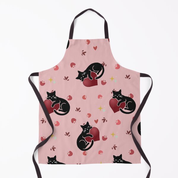 Item preview, Cute Black Cat with Red Heart Seamless Pattern designed and sold by prapapon.