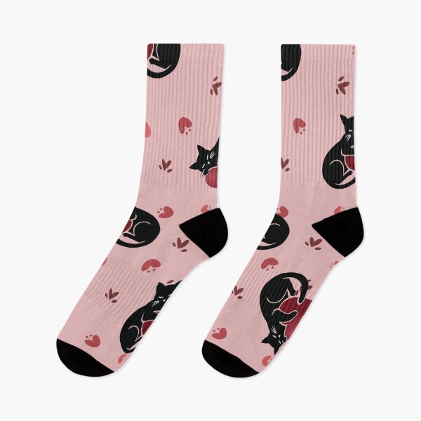 Item preview, Cute Black Cat with Red Heart Seamless Pattern designed and sold by prapapon.