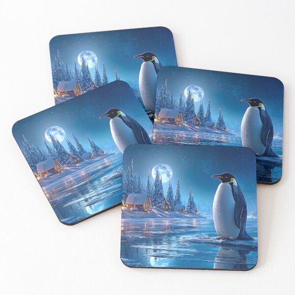 Item preview, Majestic Penguin in a Winter Wonderland Scene designed and sold by Artessie.