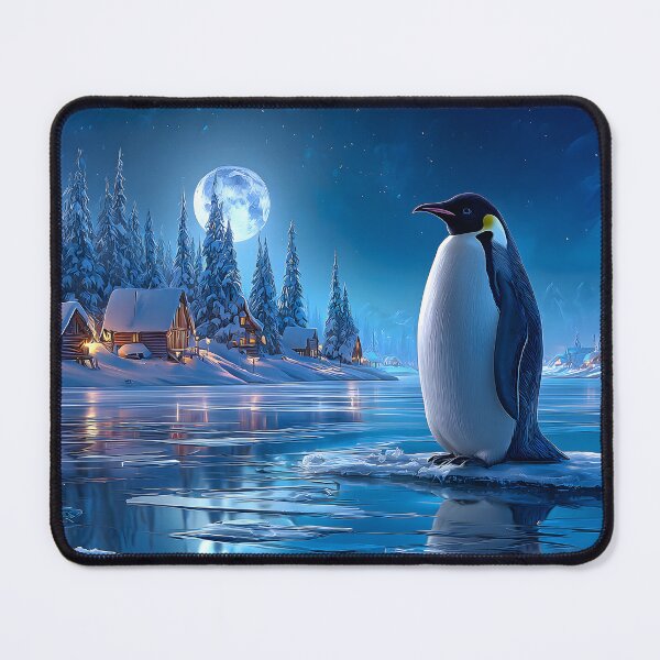 Item preview, Majestic Penguin in a Winter Wonderland Scene designed and sold by Artessie.