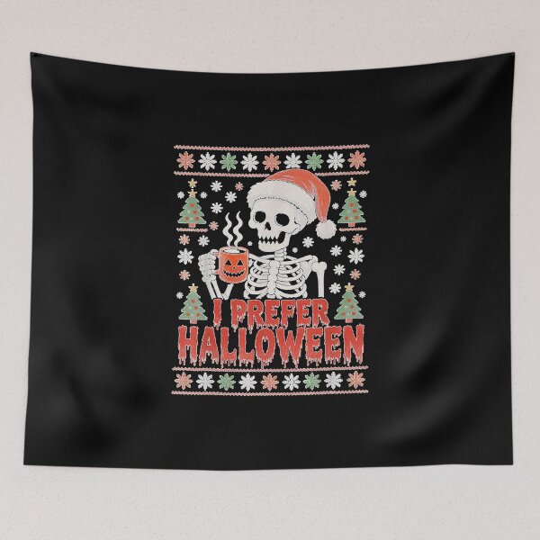 Item preview, I Prefer Halloween Christmas Skeleton Sweater Xmas designed and sold by GenioFin.