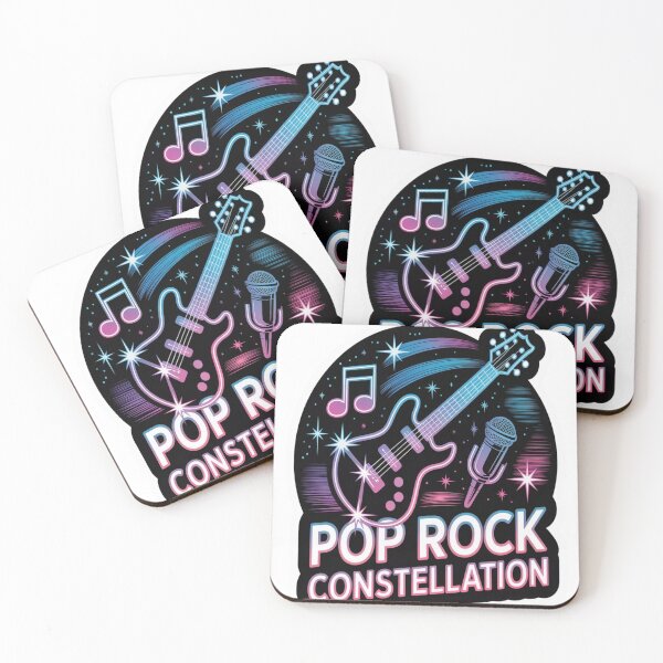 Item preview, Pop Rock Constellation – Neon Star Guitar Sticker designed and sold by Imaginarium of Chaos falcon88 .