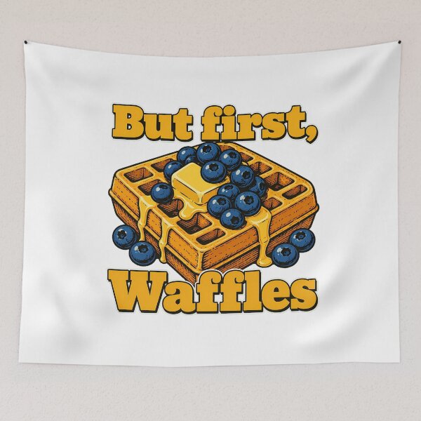Item preview, But First Waffles Belgian Blueberry Brunch Lover designed and sold by chattsuede.