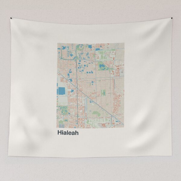 Item preview, Hialeah Minimalistic Map Art designed and sold by MapsNerd.