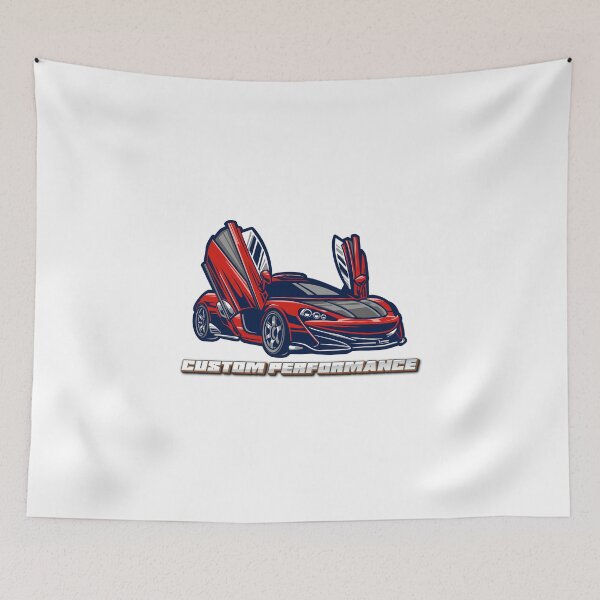 Item preview, Custom Performance Red Supercar - Sports Car Tuning Illustration designed and sold by Frafri92.