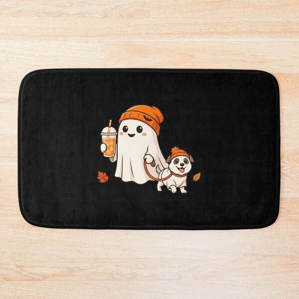Item preview, Cute Ghost Walking Dog with Orange Beanies Autumn designed and sold by SoyLamderma.