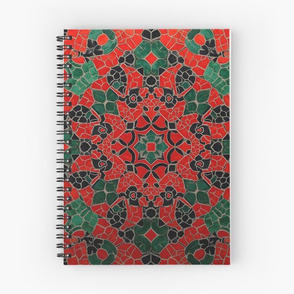 Item preview, Gaudi Inspired Red Green Mosaic Tile Kaleidoscope Pattern Print designed and sold by GrinGalore.