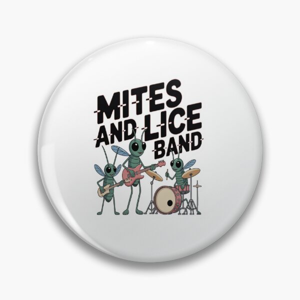 Item preview, Mites and Lice Band – Microscopic Rock Sticker designed and sold by Imaginarium of Chaos falcon88 .