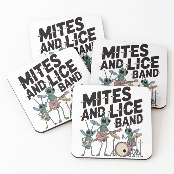 Item preview, Mites and Lice Band – Microscopic Rock Sticker designed and sold by Imaginarium of Chaos falcon88 .