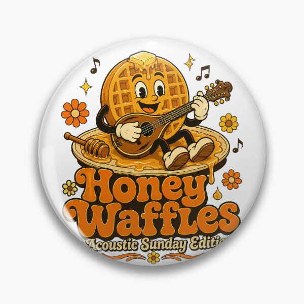 Item preview, Waffle Acoustic Guitar Mascot Sunday Brunch Music designed and sold by chattsuede.